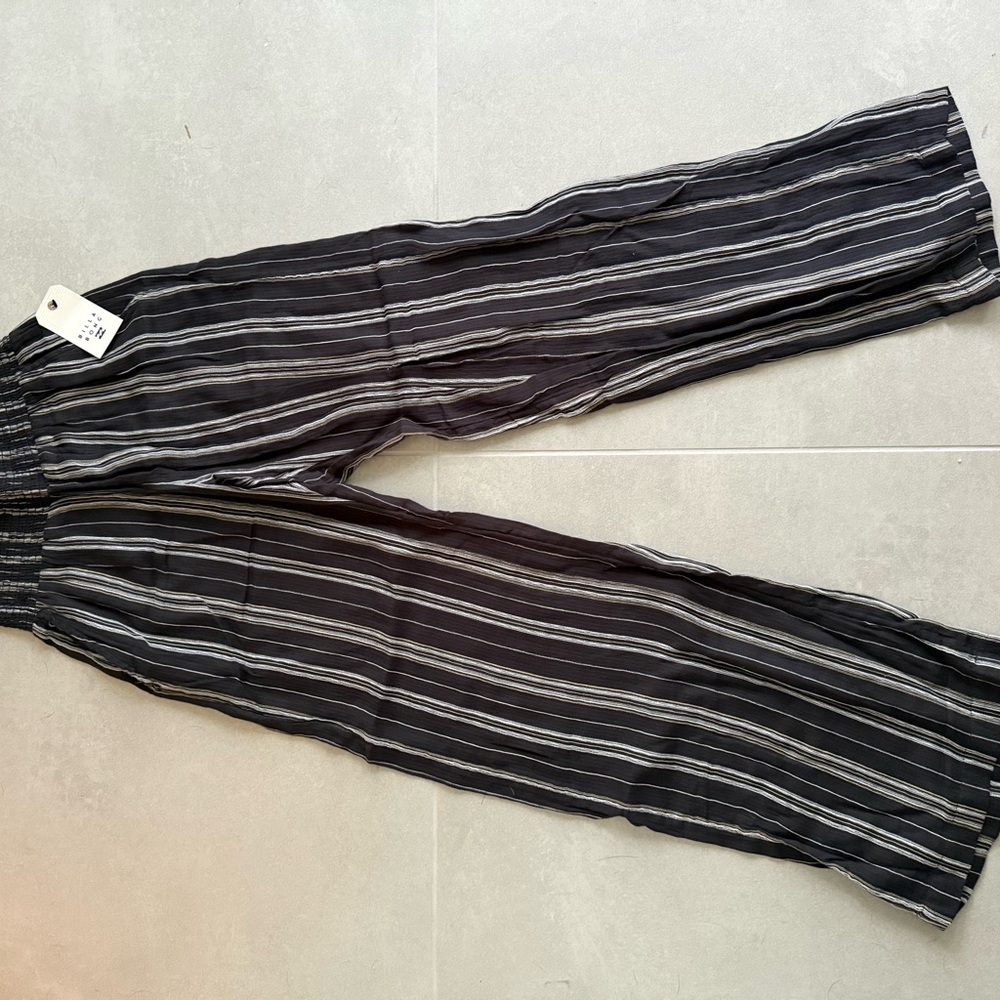 Striped navy and Gray lightweight Pants